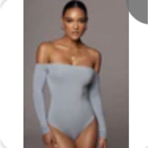 Off Shoulder Long Sleeve Bodysuit